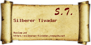 Silberer Tivadar névjegykártya